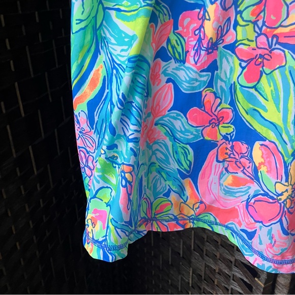 Lilly Pulitzer Luxletic Aila Skort Bennet Blue Surf Gypsea Swim Skirt Sz Large - Picture 2 of 13